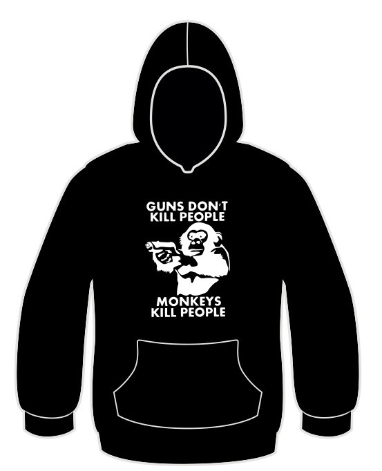 Sweatshirt para Guns dont kill peopple monkey kill people 1