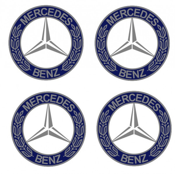 4 Autocolantes Para Centros de Jantes com Mercedes-Benz