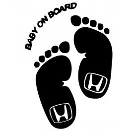Autocolante - Baby On Board Honda