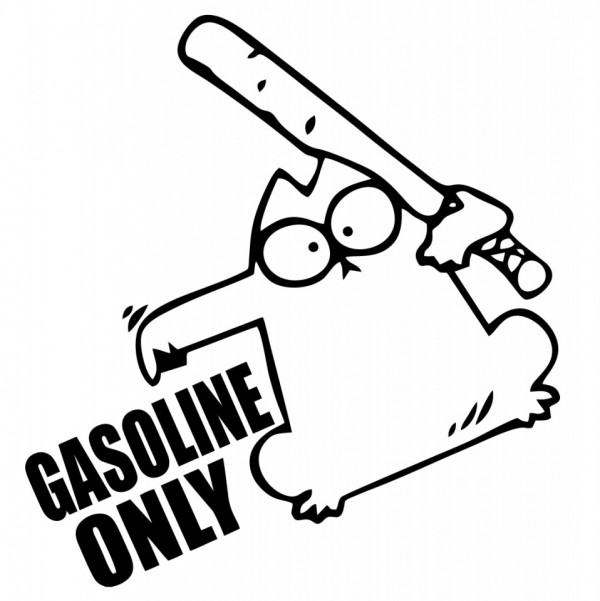 Autocolante com Gasoline Only
