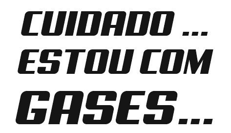 Autocolante - Cuidado... Estou com gases