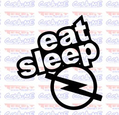 Autocolante - Eat Sleep Opel