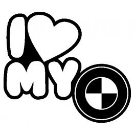 Autocolante - I Love My BMW
