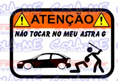 Autocolante Impresso - Não tocar no meu Opel Astra G Coupe