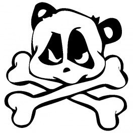 Autocolante - Panda Caveira