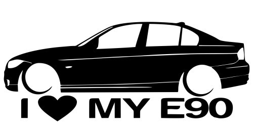 Autocolante para I love BMW E90
