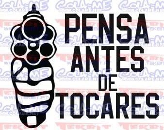 Autocolante - Pensa antes de tocares