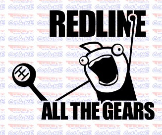 Autocolante -Red Line All The Gears