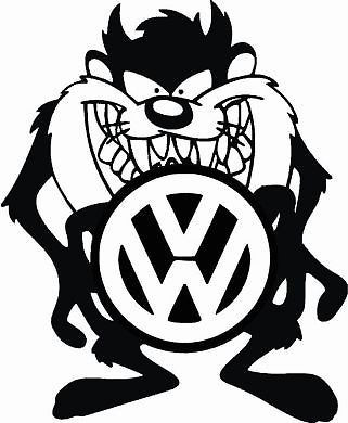 Autocolante - Taz Volkswagen