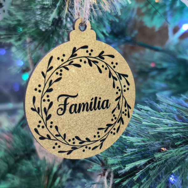 Bola Colorida para árvore de Natal - Família