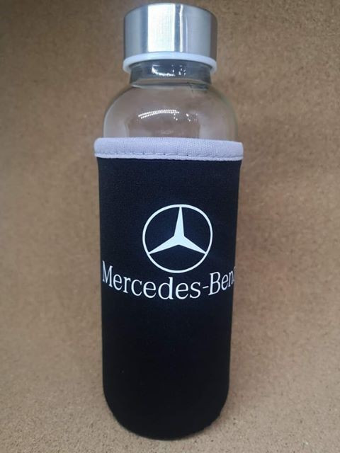 Garrafa 430ml em vidro + manga com logótipo