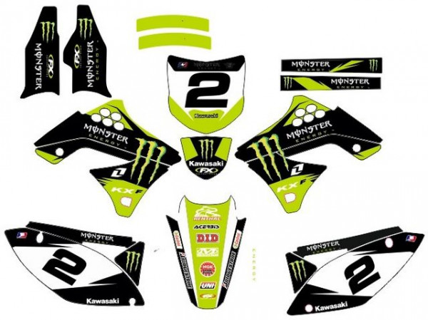 Kit Autocolantes Para Kawasaki KXF 250 09-12