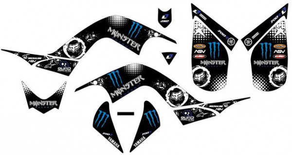 Kit Autocolantes Para Yamaha Raptor 700R