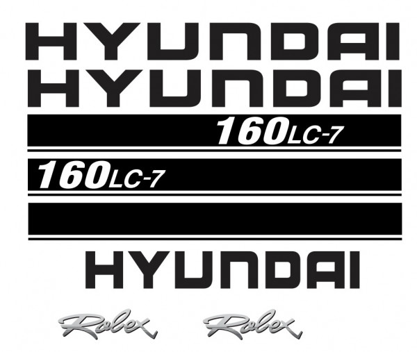 Kit de Autocolantes para HYUNDAI 160LC-7