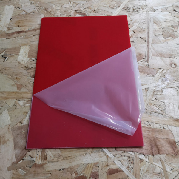 Placa Acrílico Vermelho Brilhante Opaco 5mm - Várias medidas à escolha