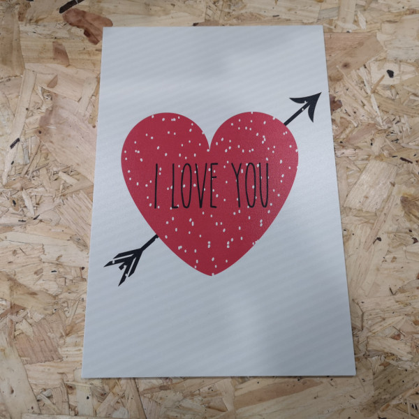 Placa Decorativa em PVC - I Love You