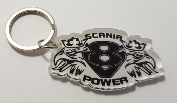 Porta chaves em acrílico com Scania V8 Power