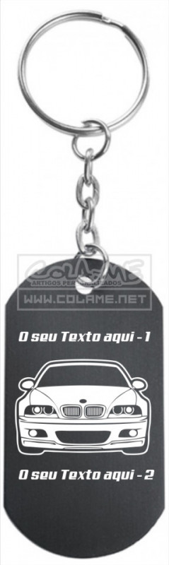Porta Chaves em alumínio - BM E46 (Frente)