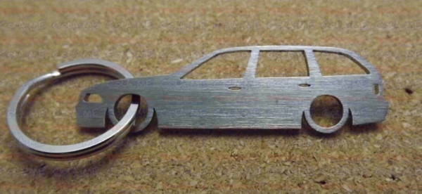 Porta Chaves em inox com silhueta da Bmw E36 Touring