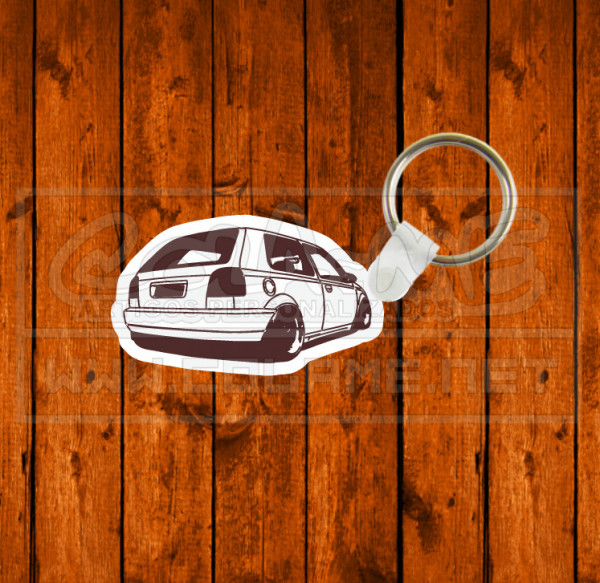 Porta chaves em MDF - VW Golf Mk3 - Lateral