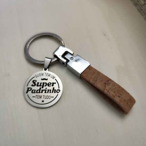 Porta chaves - Quem tem um Super Padrinho tem tudo