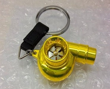 Porta Chaves - Turbo (funcional) - Amarelo Cromado