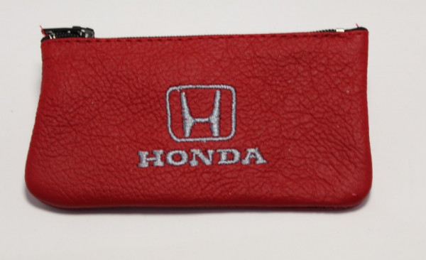 Porta moedas em pele com Honda