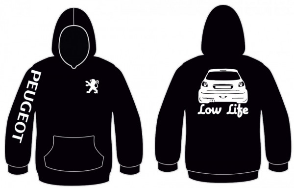 Sweatshirt com capuz para Peugeot 206 - low life