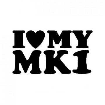Autocolante - I love My MK1 - Img 1