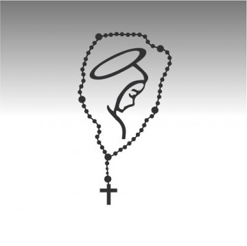 Autocolante - Terço nossa senhora - Img 1