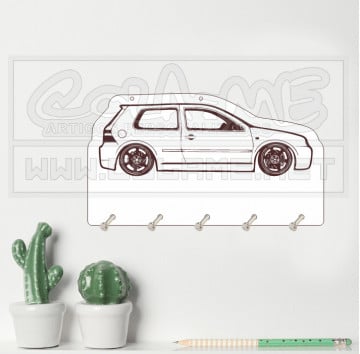 Chaveiro em MDF - VW Golf Mk4 - Img 1