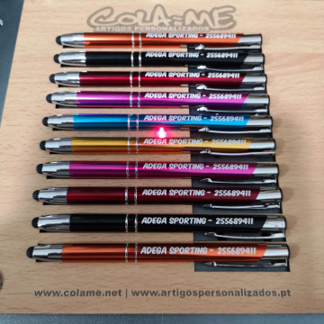 Esferográficas (com touch) em alumínio com gravação a laser - Texto - Img 3