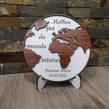Moldura melhor pai do mundo inteiro - Com nome / frase - Img 1