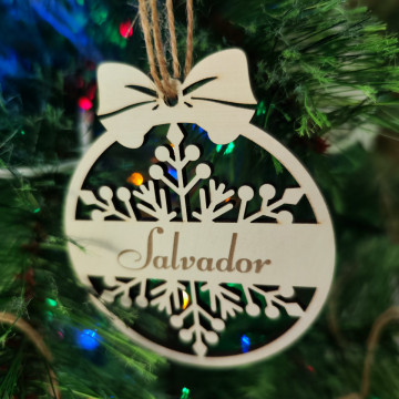 Ornamento / "bola" para árvore de Natal com Nome - Img 1