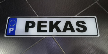 Placa de acrílico estilo matricula - 47cm - Personalizada - Img 2