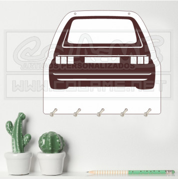 Chaveiro em MDF - VW Golf MK1 - Traseira - Img 1