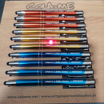 Esferográficas (com touch) em alumínio com gravação a laser - Texto - Img 4