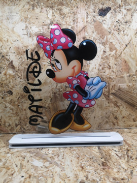 Moldura / Candeeiro com luz de presença - Minnie Com nome - Img 1