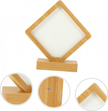 Moldura em Bambu com zona de foto - Sublimação - Quadrado - Img 1