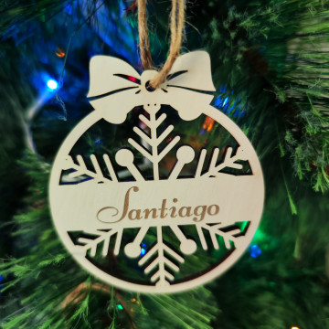Ornamento / "bola" para árvore de Natal com Nome - Img 1