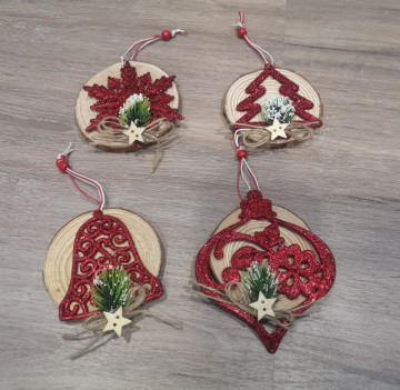Ornamento para árvore de Natal em MDF - Img 1