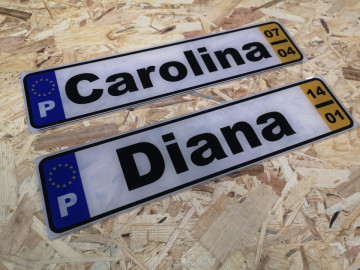 Placa de acrílico estilo matricula - 47cm - Personalizada - Img 4