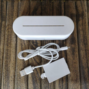 Base em plástico para Candeeiro de presença - 125x45x30mm - Branco Quente - Img 3