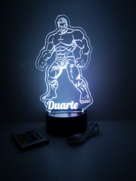 Moldura / Candeeiro com luz de presença - Hulk - Com nome - Img 2