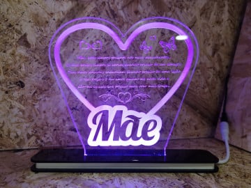 Moldura / Candeeiro com luz de presença - Mãe - Img 3