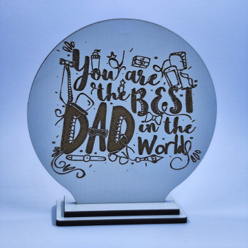 Moldura em MDF - Best Dad - Img 1