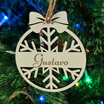 Ornamento / "bola" para árvore de Natal com Nome - Img 1
