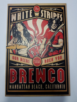 Placa Decorativa em PVC - The White Strips - Img 1
