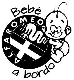 Autocolante - Bebé a bordo - Alfa Romeo - Img 1