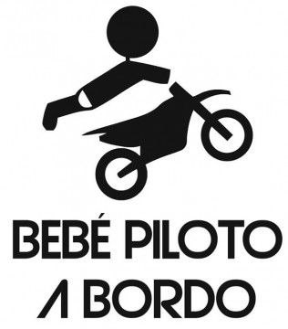 Autocolante - Bebé piloto a bordo - Img 1